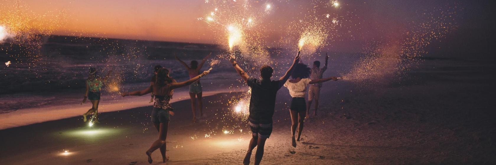 Impreza Full Moon Party na plaży Haad Rin